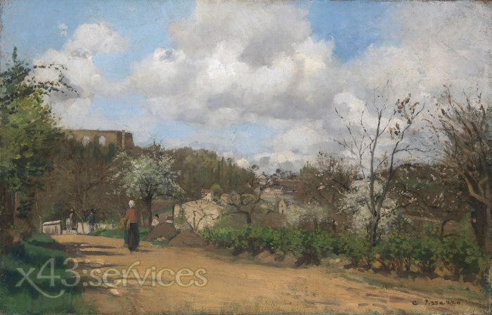 Camille Pissarro - Ansicht aus Louveciennes - View from Louveciennes